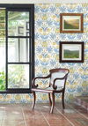 Seaside Jacobean Yellow & Blue Wallpaper thumbnail 2