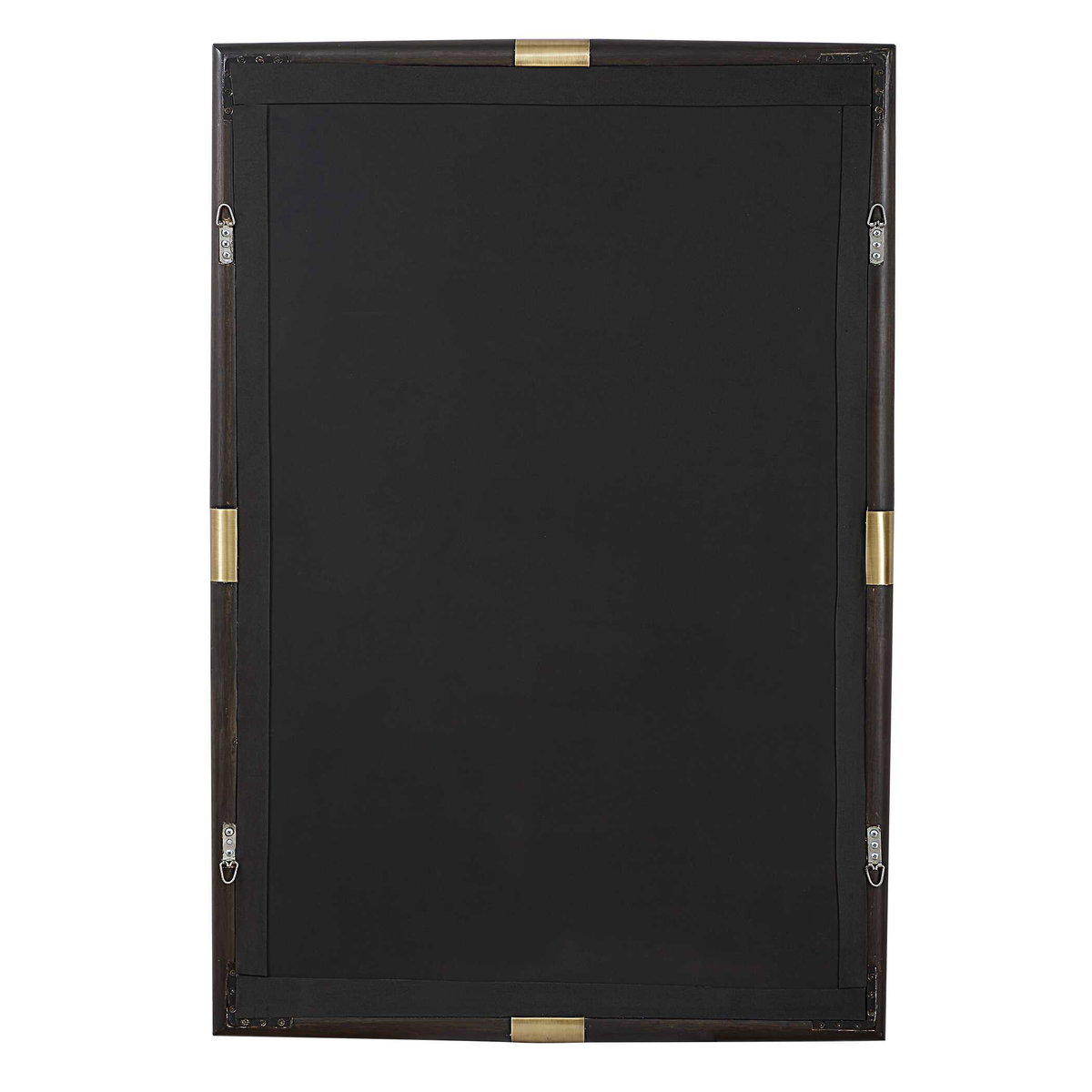 Larkin Dark Wood & Brass Mirror, by Uttermost, 29.75" width x 43.5" height x 2" depth View 6