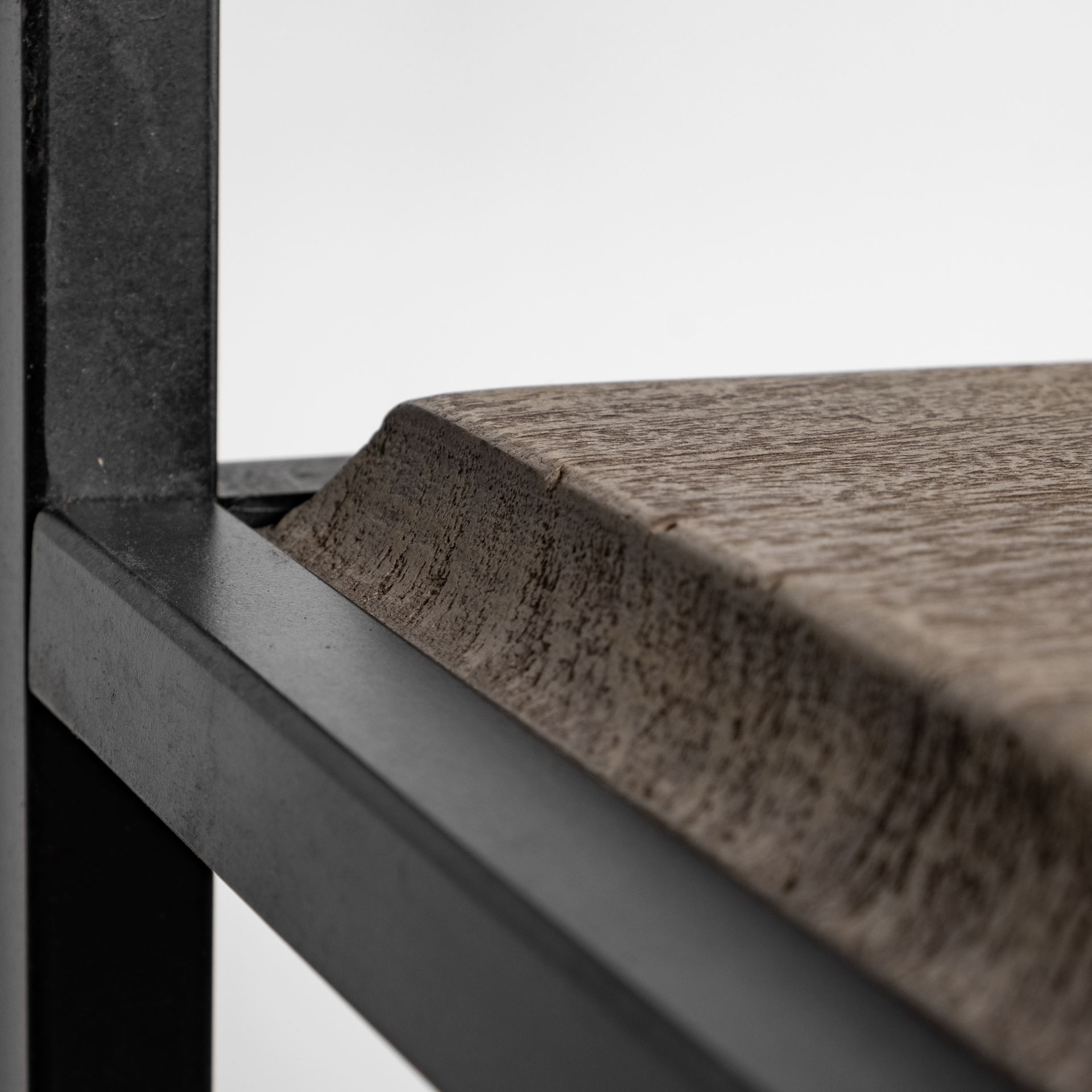 Braxton II Light Brown Wood and Iron Three Shelf Shelving Unit 41.5L x 18.5W x 9, Shelving & Bookcase by Mercana, 41.5" length x 18.5" width x 90" height View 9