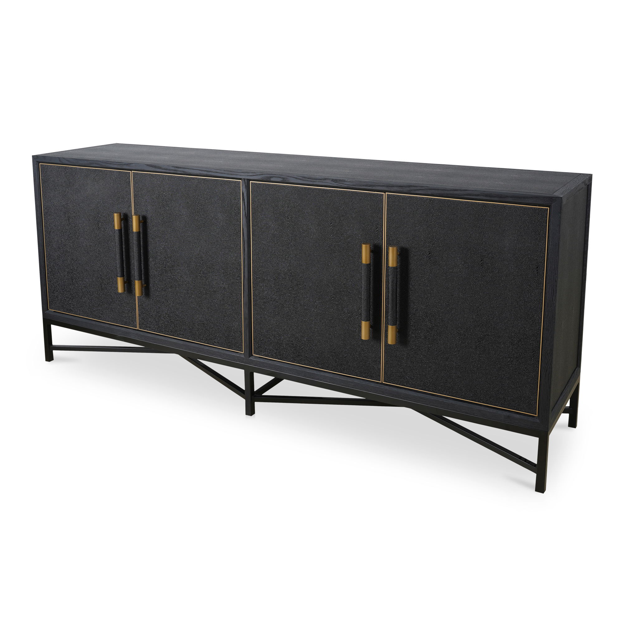 Mako Sideboard Black, Cabinets & Sideboard by Moe's Home, 76" width x 34" height x 18" depth View 2