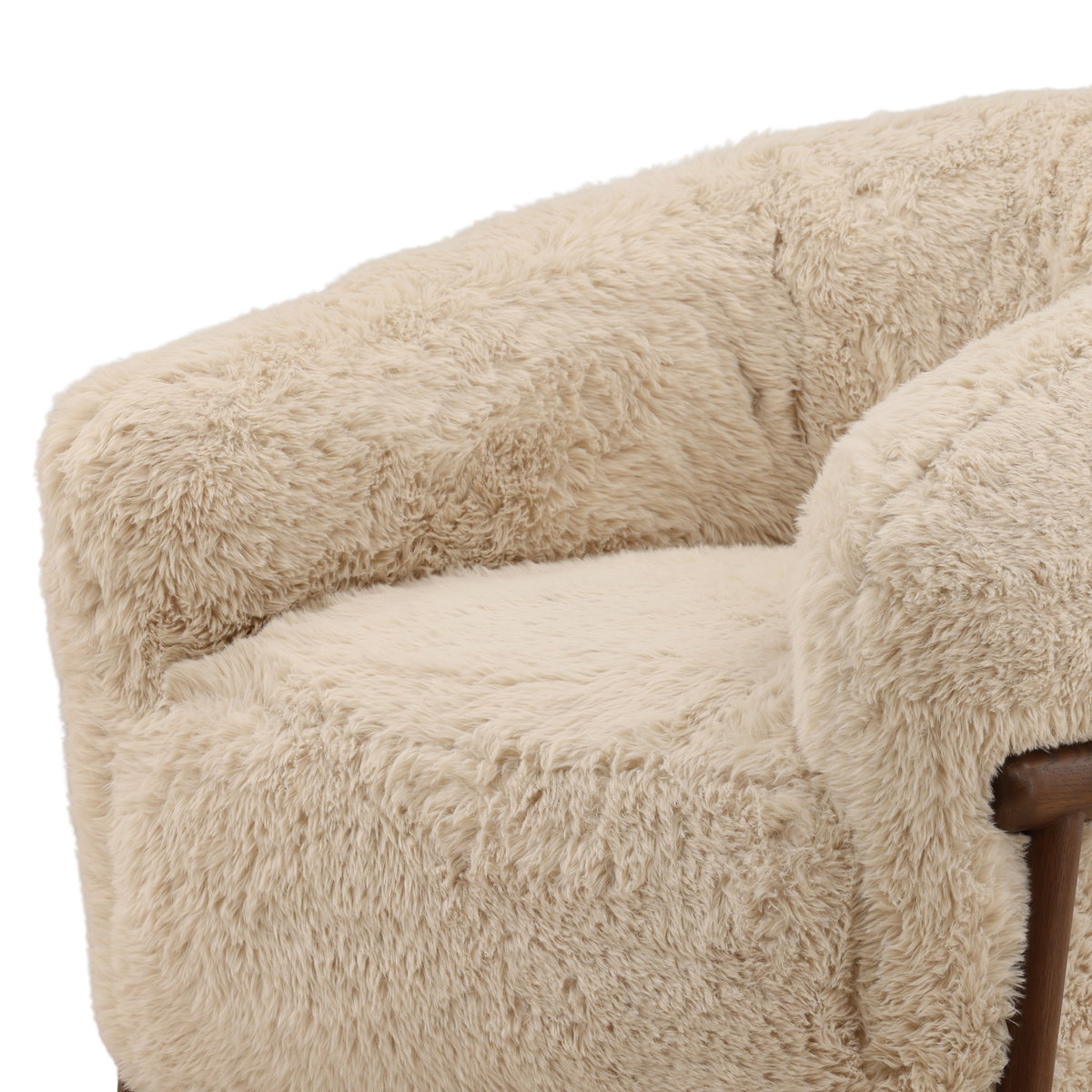 Prescott Occasional Chair Cream, Accent Chair by Dovetail, 32.6" width x 29.7" height x 32" depth View 7