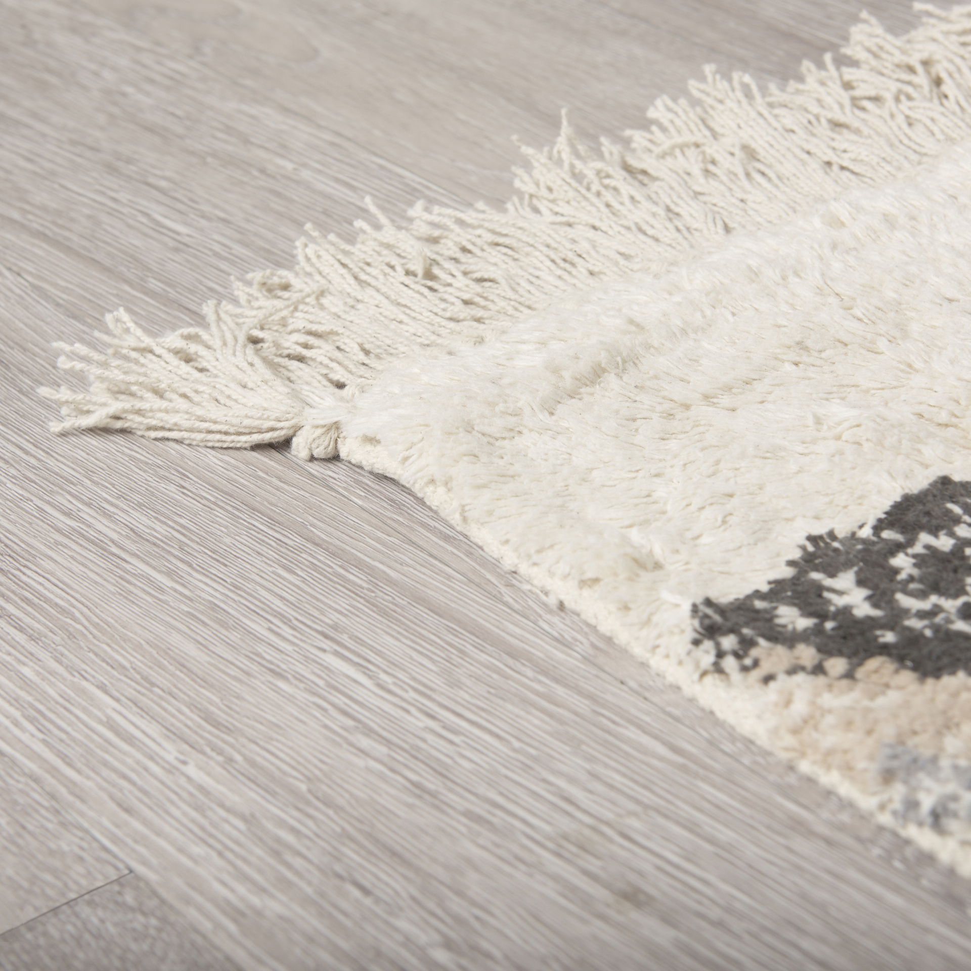 Carla 5x8 Earthy Neutrals Patterned Cotton Area Rug, by Mercana, 8' length x 5' width x 0.98" height View 5