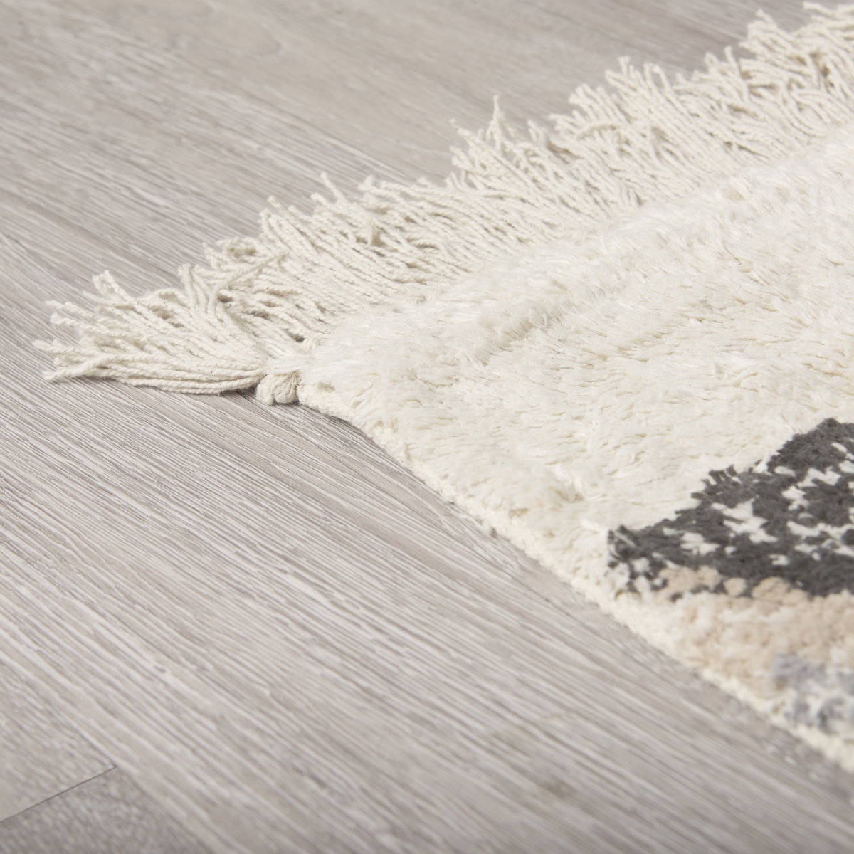 Carla 5x8 Earthy Neutrals Patterned Cotton Area Rug, by Mercana, 8' length x 5' width x 0.98" height View 5