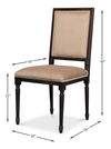 Square Back Side Chair,Nero,Toffee, Dining Chair by Sarreid, 20" length x 20" width x 40" height thumbnail 13