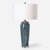 Maira Blue Ceramic Table Lamp thumbnail 0