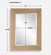 Bungalow Grass Cloth Mirror, by Uttermost, 2'8" width x 3'8.38" height x 1.5" depth thumbnail 3