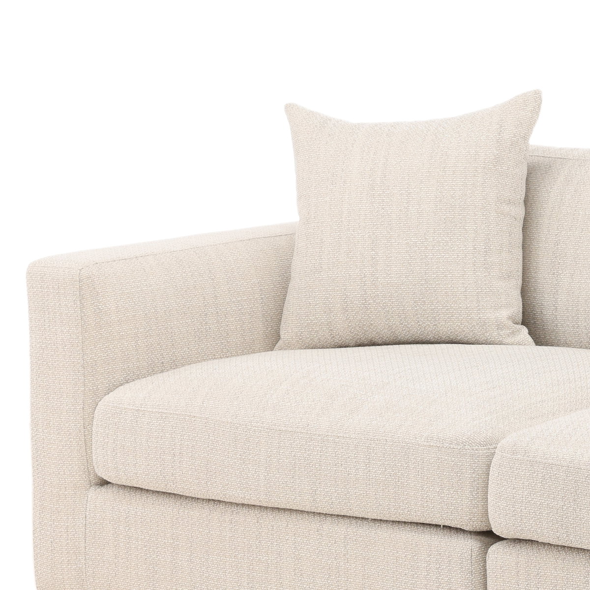 Erica Chaise Sectional Taupe, Sectional Sofa by Dovetail, 116.75" width x 24.5" height x 63.75" depth View 8