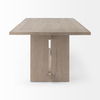 Aida 84L Light Gray Wood Dining Table thumbnail 4