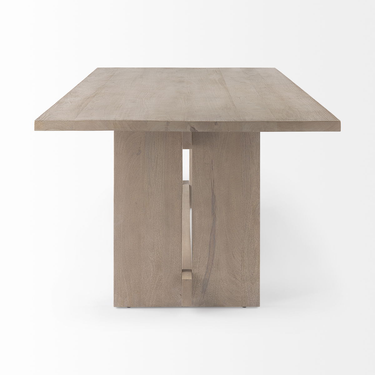 Aida 84'L x 42'W Rectangular Dining Table | Modern | Light Gray Wood | Seats 8, by Mercana, 84" length x 42" width x 30" height View 5