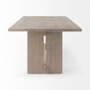 Aida 84'L x 42'W Rectangular Dining Table | Modern | Light Gray Wood | Seats 8, by Mercana, 84" length x 42" width x 30" height thumbnail 5