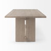 Aida 84'L x 42'W Rectangular Dining Table | Modern | Light Gray Wood | Seats 8, by Mercana, 84" length x 42" width x 30" height thumbnail 5