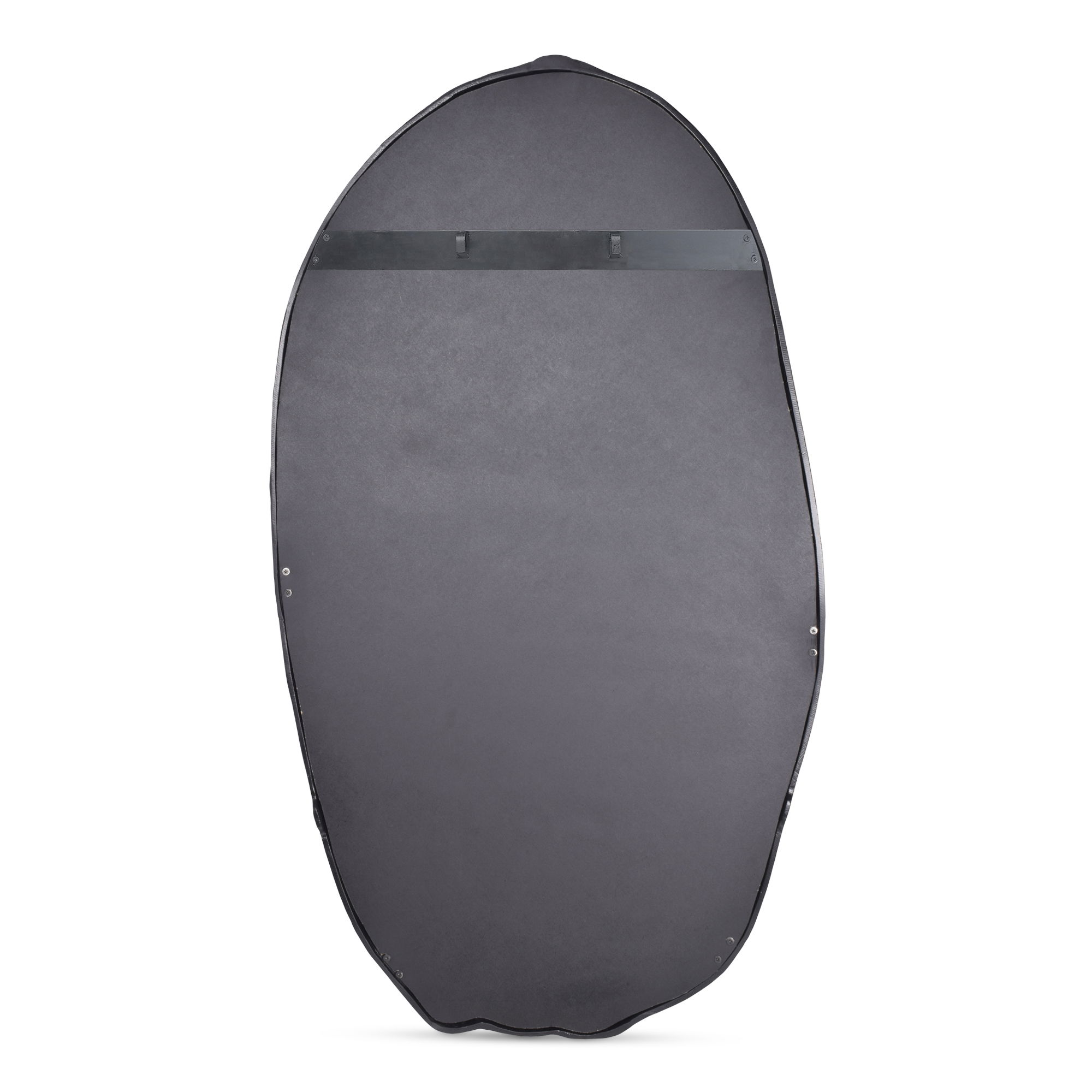 Foundry Oval Mirror Black large image 