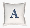 Initials Accent Pillow, Decorative Pillow by Surya, 18" length x 18" width thumbnail