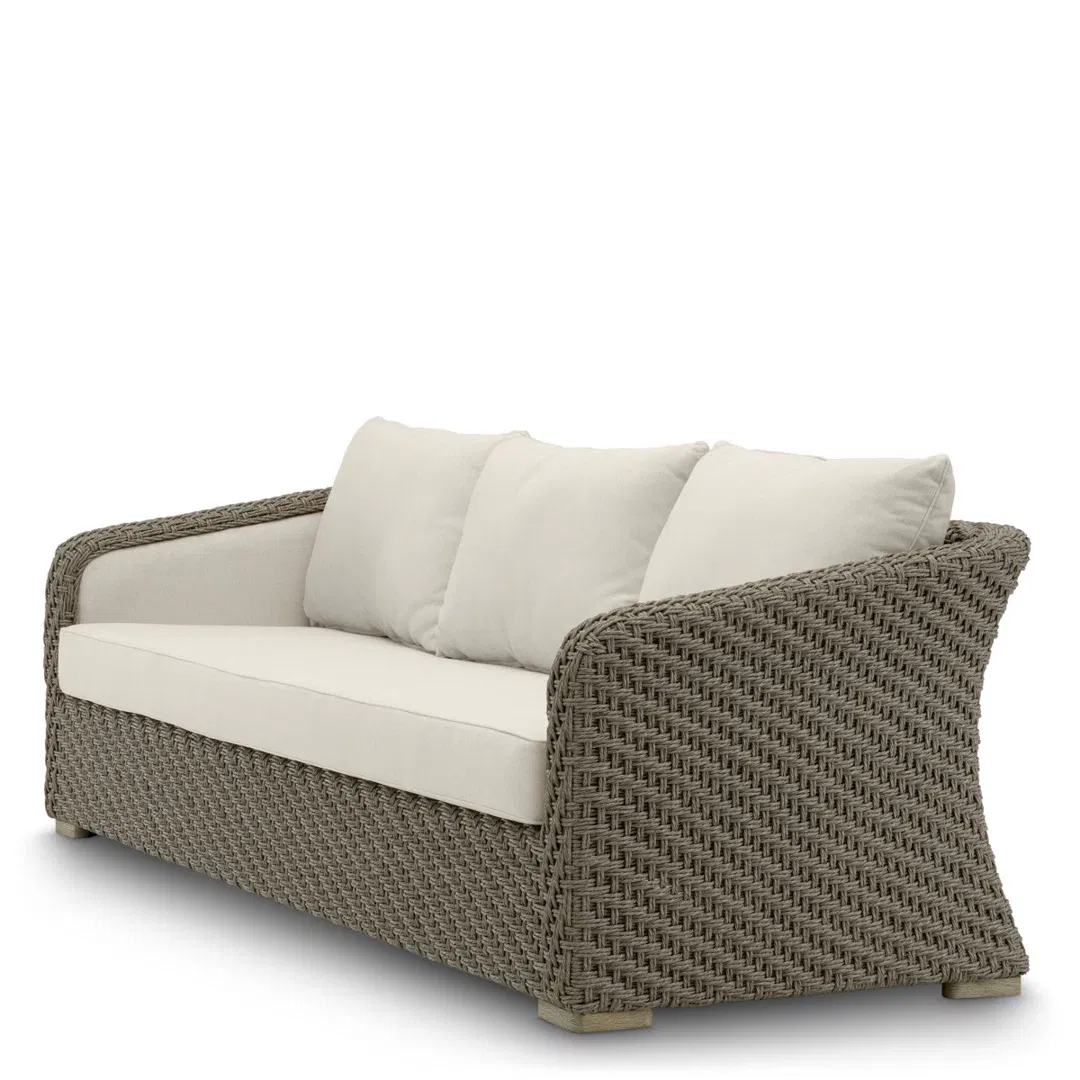 Outdoor Sofa Bryson Faux Woven Rattan Viola Sand large image 