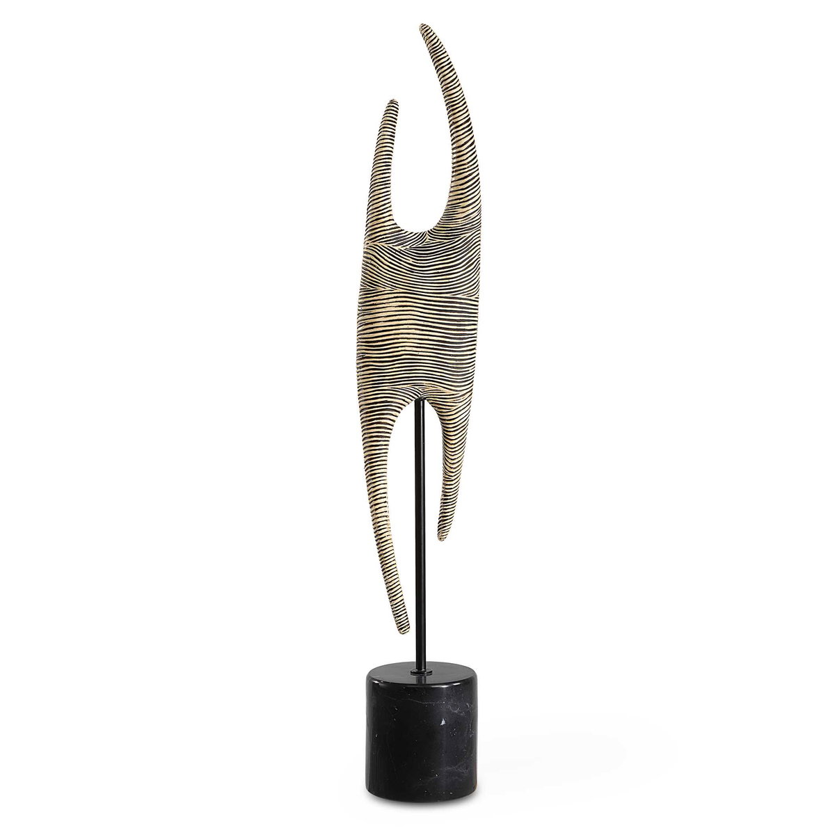 Pochette Ribbed Sculpture, Figurines & Statue by Uttermost, 4" width x 27" height x 4" depth View 1