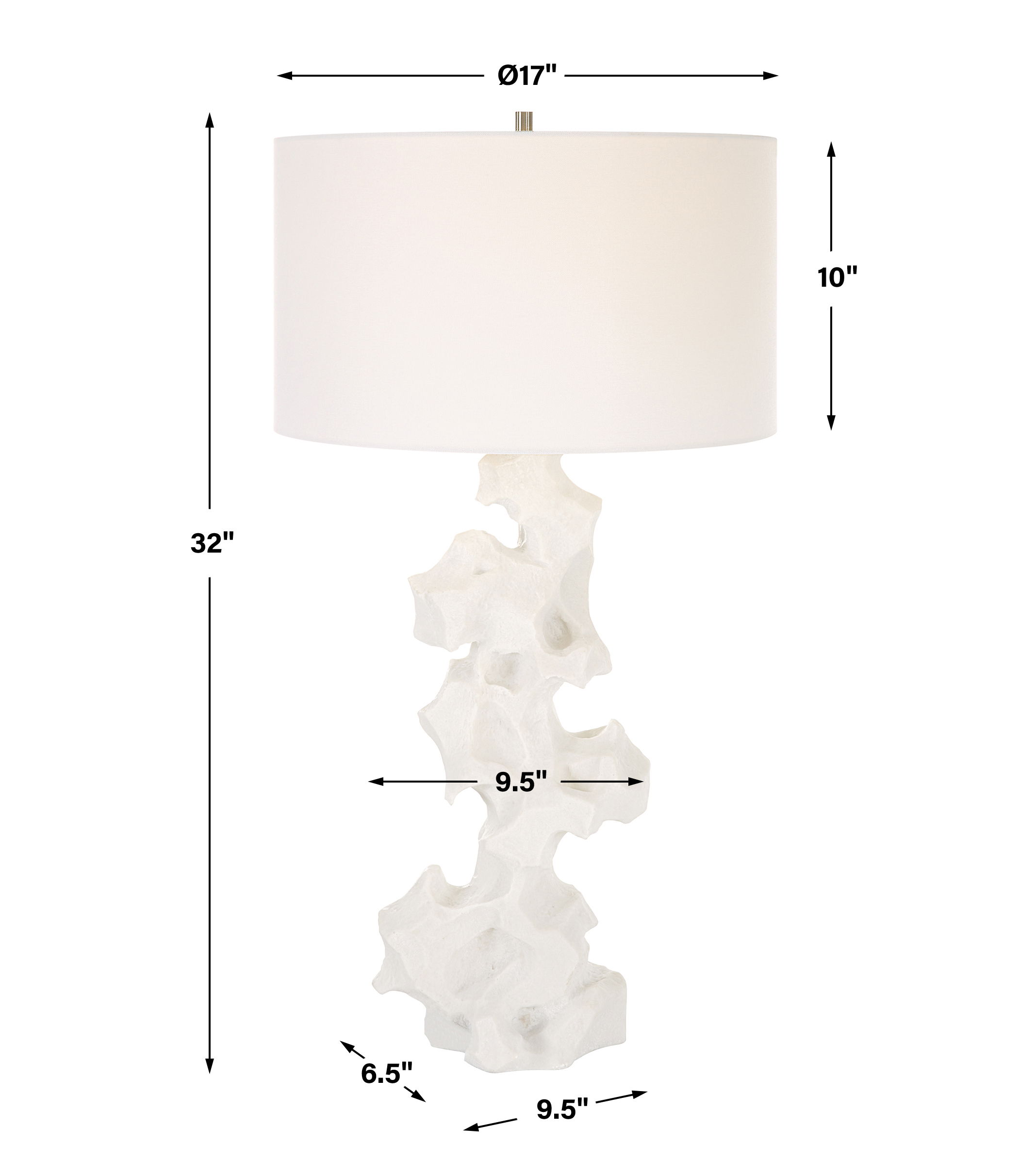 Remnant White Marble Table Lamp large image 