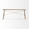 Kirby I 66L x 16W Brown Wooden Cross Braced Console Table thumbnail 2