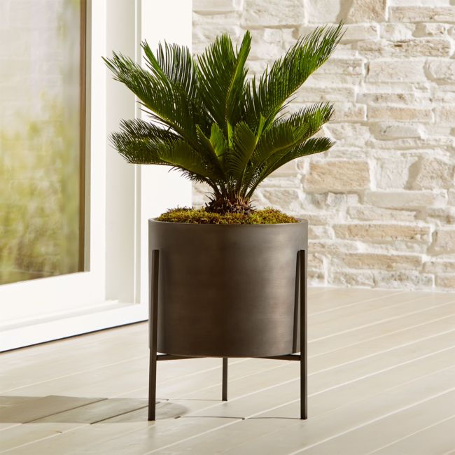 Online Designer Bedroom Dundee Bronze Low Planter with Stand