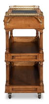 Capital Serving Cart  Fruitwood Finish, by Sarreid, 1'7" length x 4'4" width x 3'3" height thumbnail 4