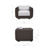 Soma Outdoor Accent Chair Dark Brown, Outdoor Chair by Moe's Home, 3'4" width x 2'2" height x 2'11" depth thumbnail 9