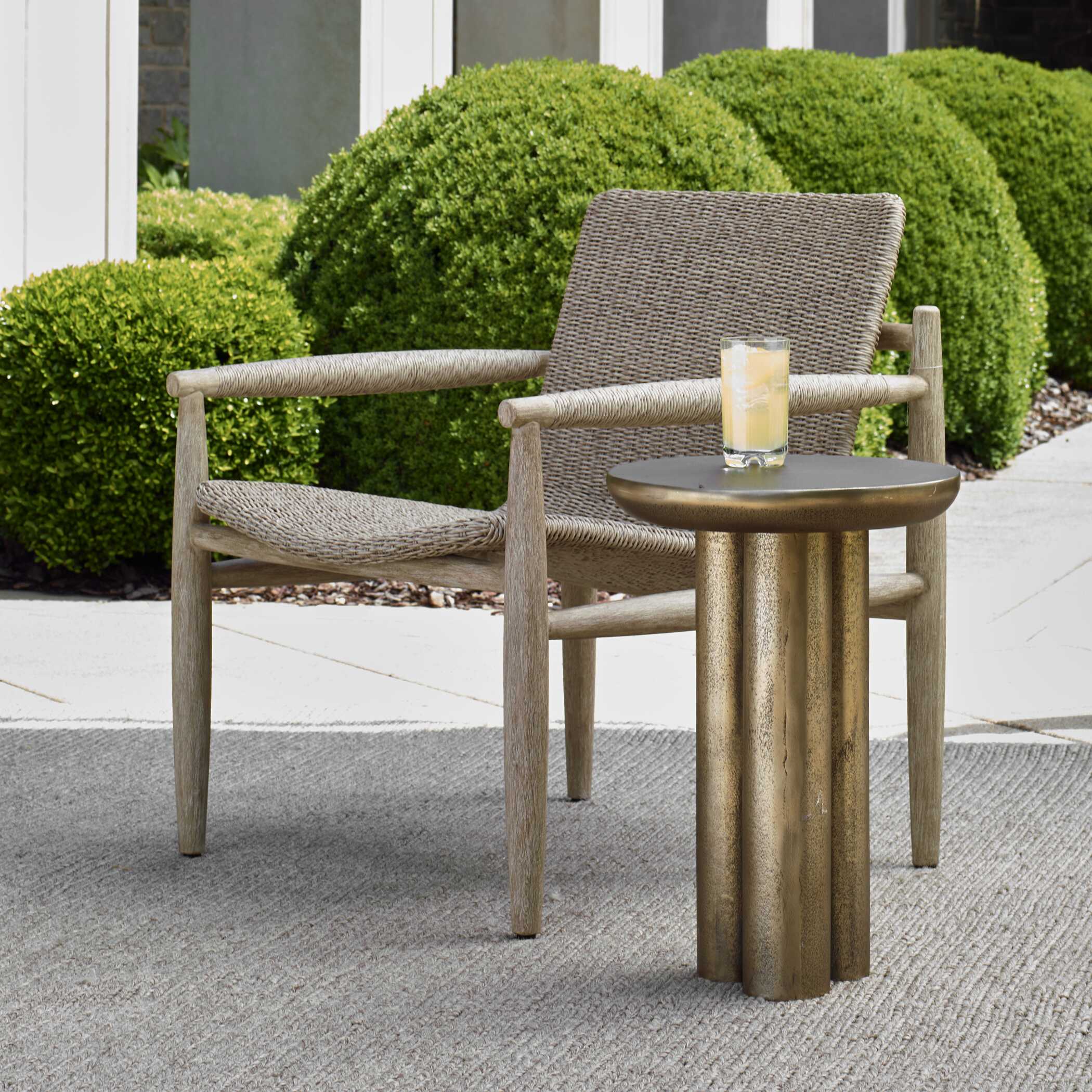 Thorp Outdoor Accent Table, Furniture by Uttermost, 15" width x 22" height x 15" depth View 2