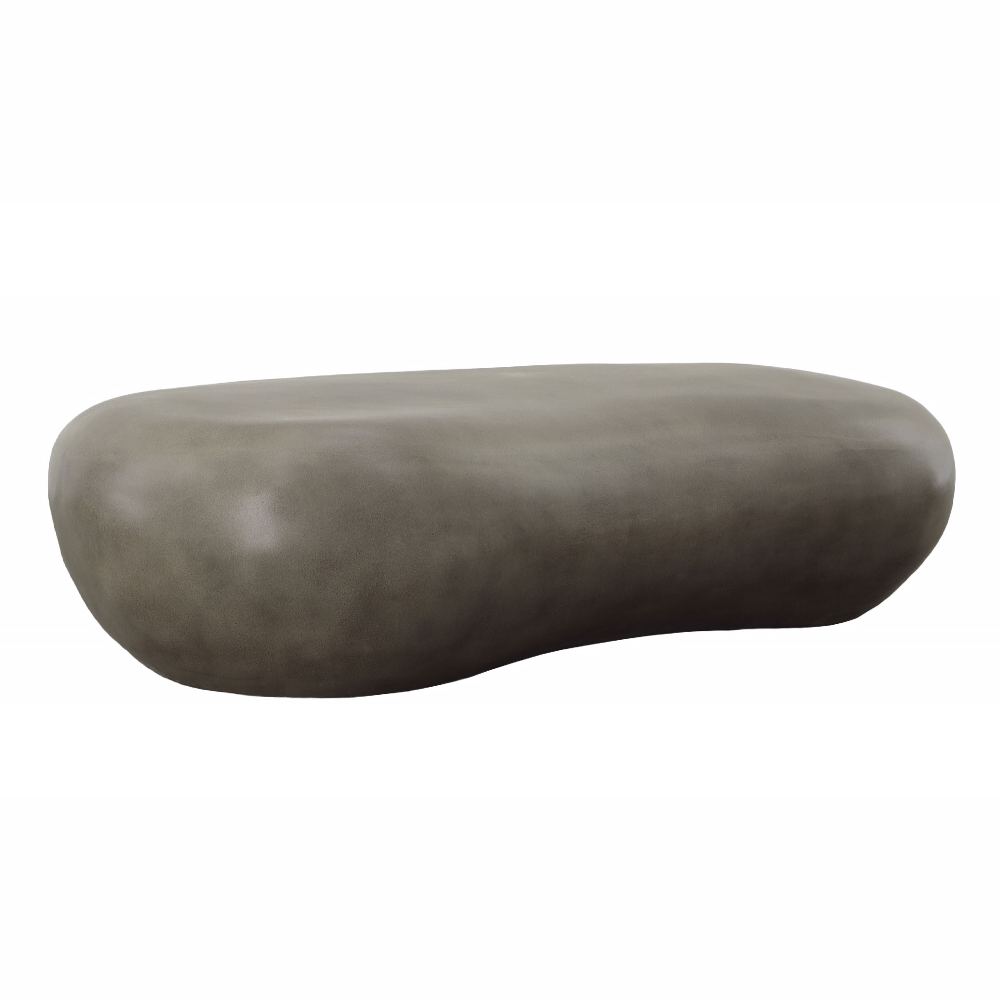Sicilly Pebblestone Dark Grey, Coffee Table by Dovetail, 61.25" width x 17" height x 31.5" depth View 1