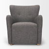 Dunstan Accent Chair Upholstered Gray Twill Fabric and Medium Brown Wood Feet thumbnail 2