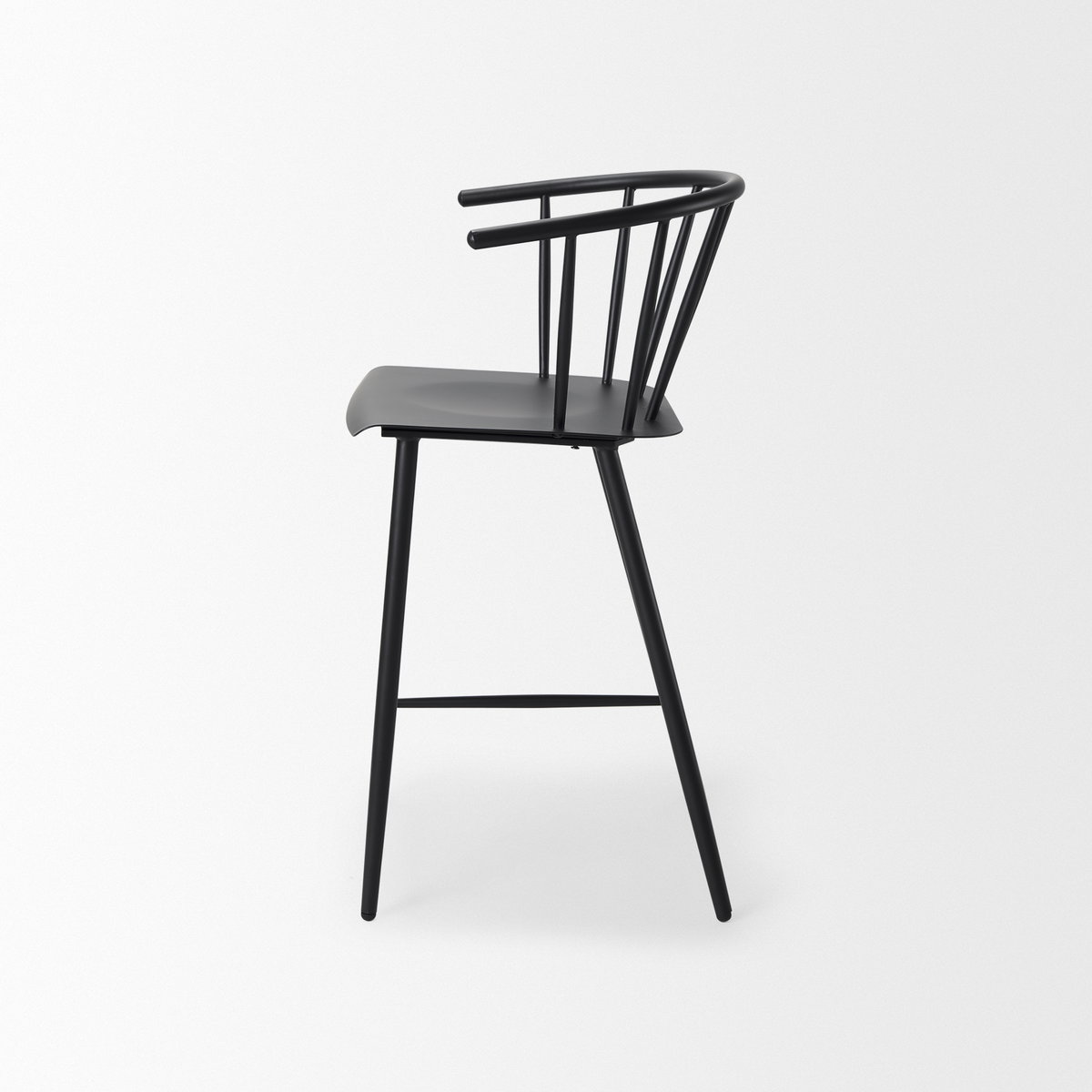 Colin Backless 38.2in Seat Counter Stool | Black Metal, Counter & Bar Stool by Mercana, 21.1" length x 22.6" width x 38.19" height View 6