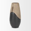 Tully Textured Matte Brown with Matte Black Ceramic Floor Vase thumbnail 5