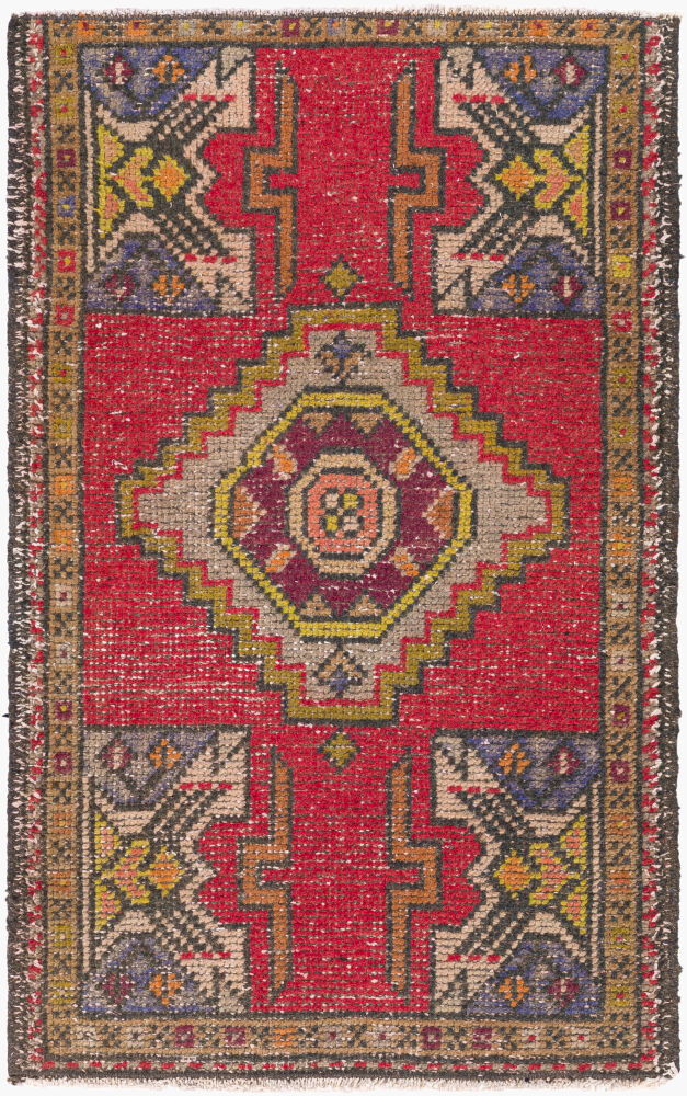 Antique One of a Kind Handmade Rug, by Surya, 2'9" length x 1'9" width