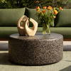 Damira Outdoor Coffee Table Black, by Dovetail, 35.43" width x 15.94" height x 35.82" diameter x 35.43" depth thumbnail 3