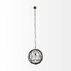 Dyson I 18x18 Black Metal Triangular Orb Pendant Light, by Mercana, 18" length x 18" width x 18" height thumbnail 3