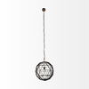 Dyson I 18x18 Black Metal Triangular Orb Pendant Light thumbnail 2