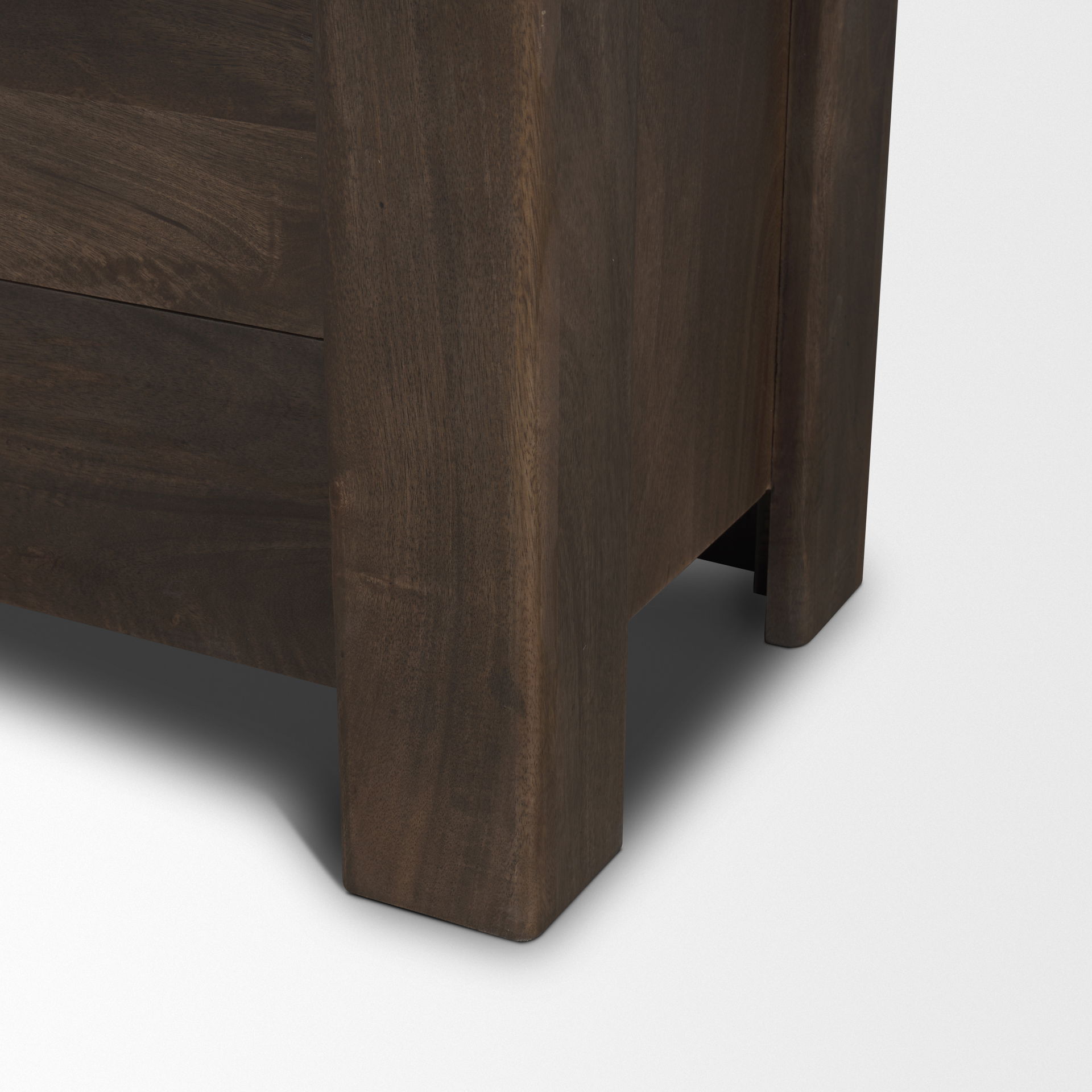 Wallen Solid Dark Brown Wood Curio Cabinet large image 