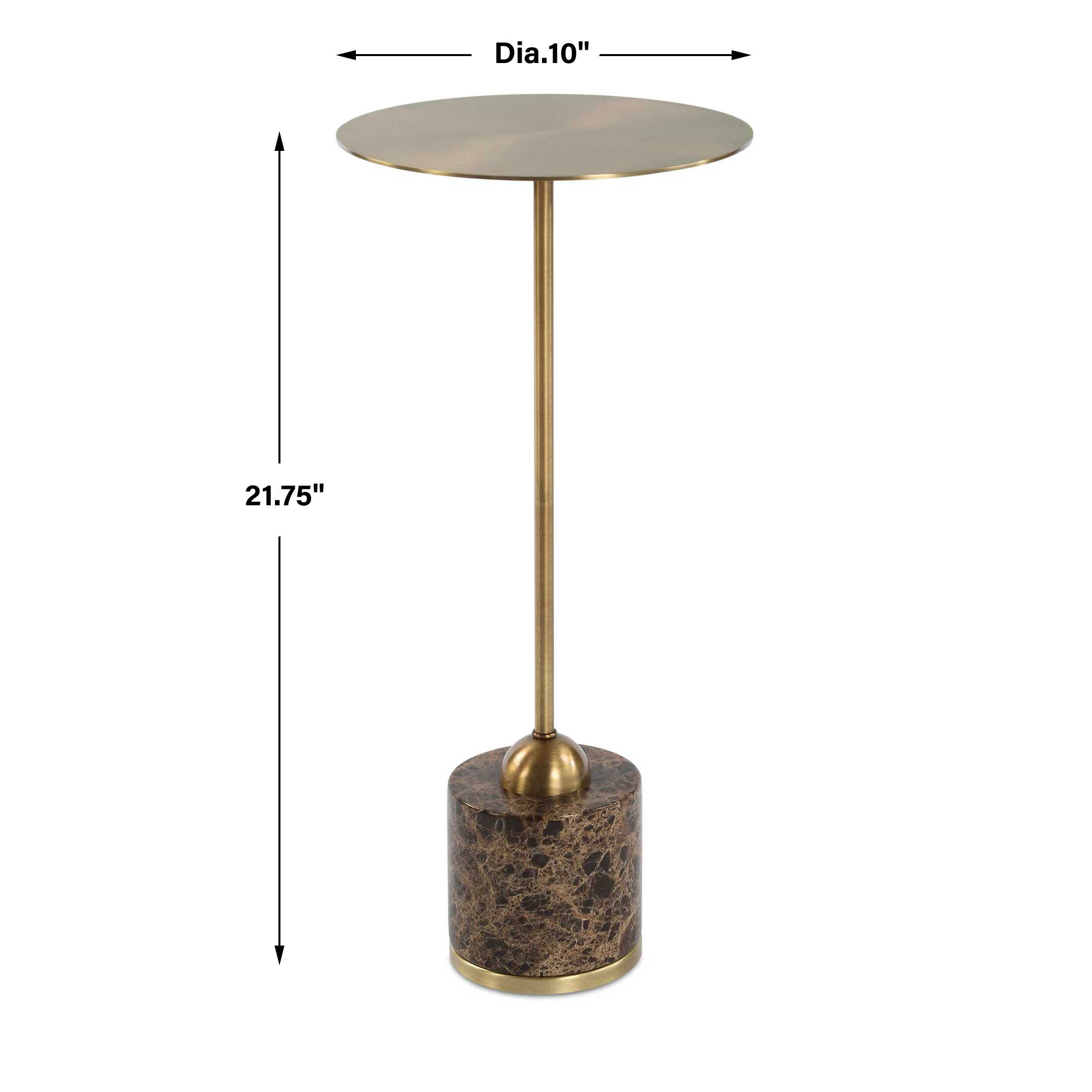 Verlin Brass Drink Table large image 