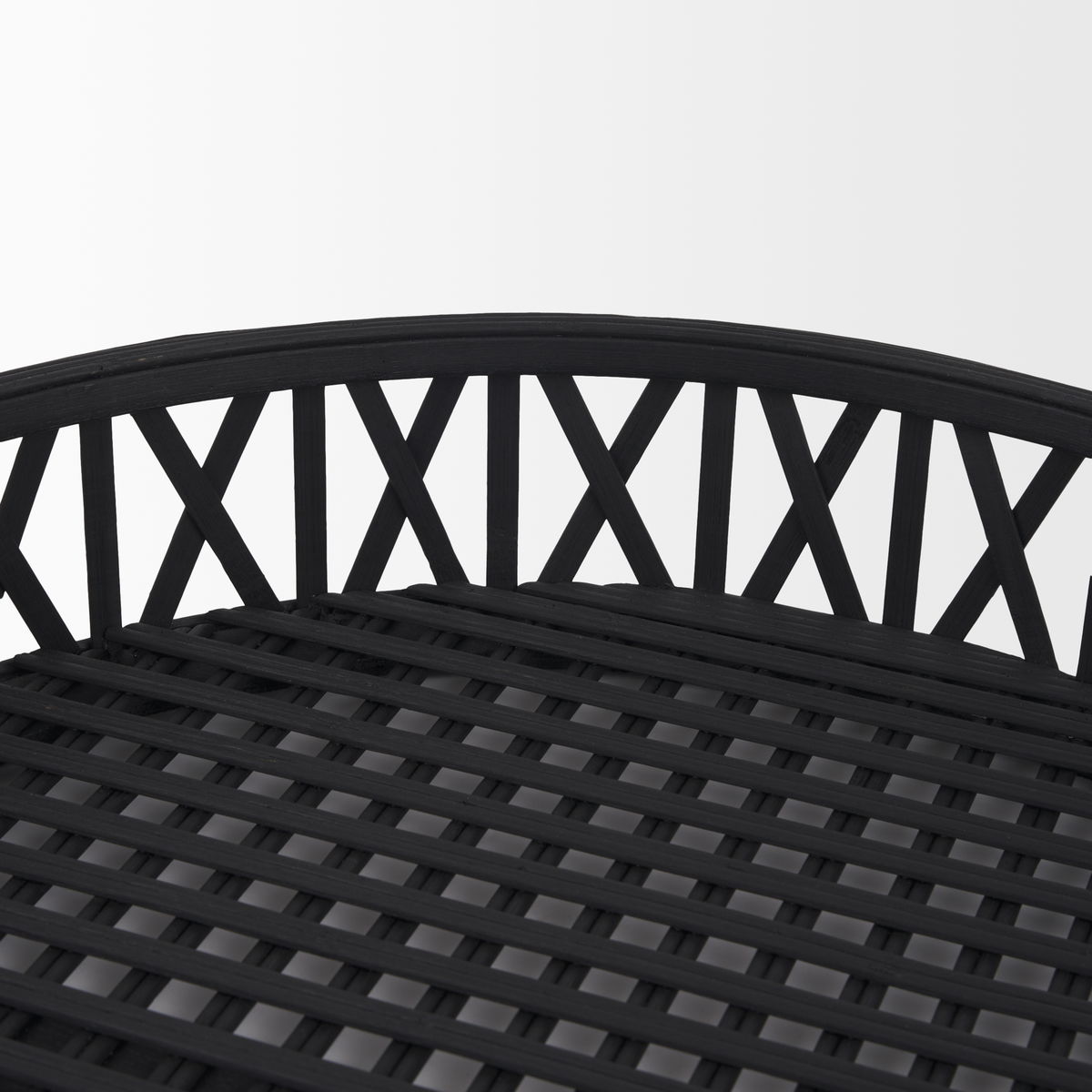 Thea Matte Black Wicker Trays (Set of 2), Decorative Tray by Mercana, 20.47" length x 20.47" width x 3.94" height View 6