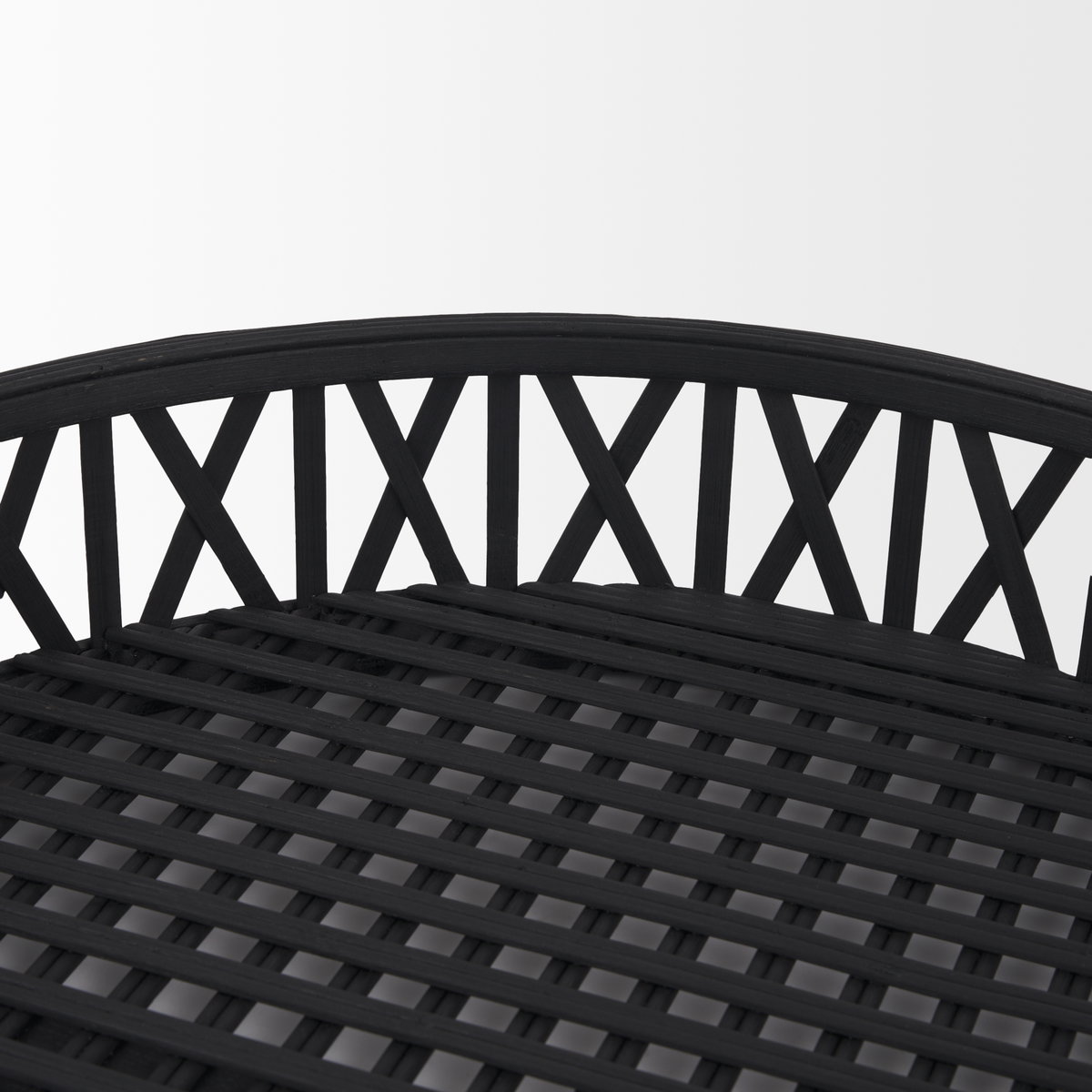 Thea Matte Black Wicker Trays (Set of 2), Decorative Tray by Mercana, 20.47" length x 20.47" width x 3.94" height View 6