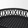 Thea Matte Black Wicker Trays (Set of 2), Decorative Tray by Mercana, 20.47" length x 20.47" width x 3.94" height thumbnail 6