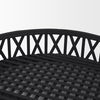 Thea Matte Black Wicker Trays (Set of 2), Decorative Tray by Mercana, 20.47" length x 20.47" width x 3.94" height thumbnail 6