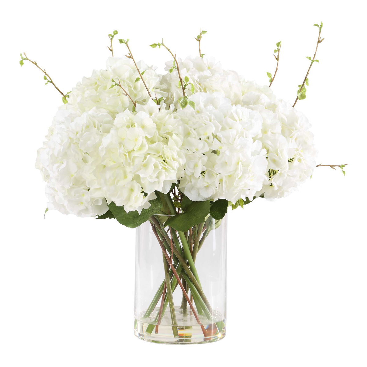 Anastasia Hydrangea Centerpiece, Artificial Plants & Flower by Uttermost, 19.5" width x 23.5" height x 19.5" depth View 3