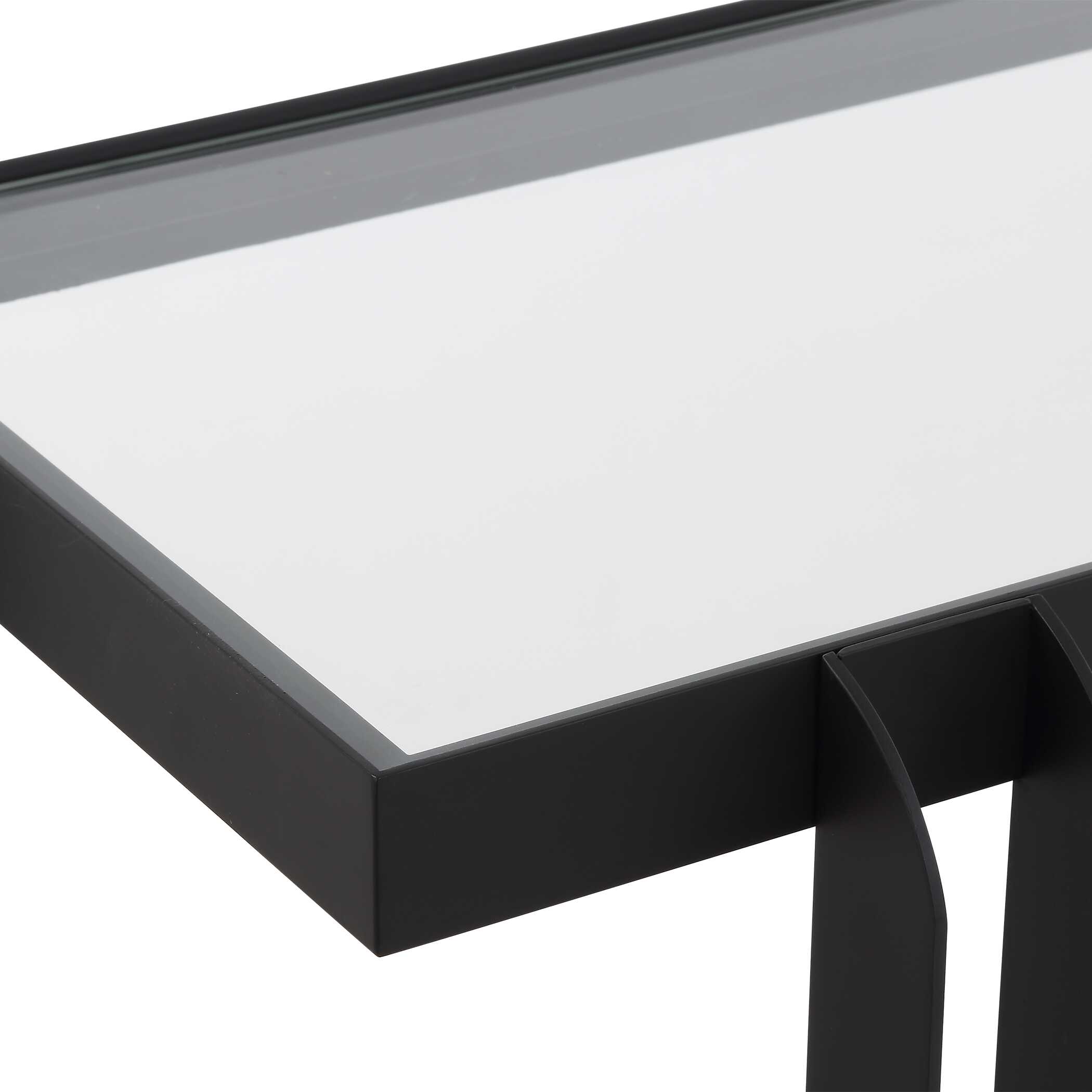 Shadow Black Iron Console Table large image 