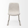 Sawyer I Beige Fabric Seat Gold Metal Frame Dining Chair, by Mercana, 19" length x 24.25" width x 33" height thumbnail 4