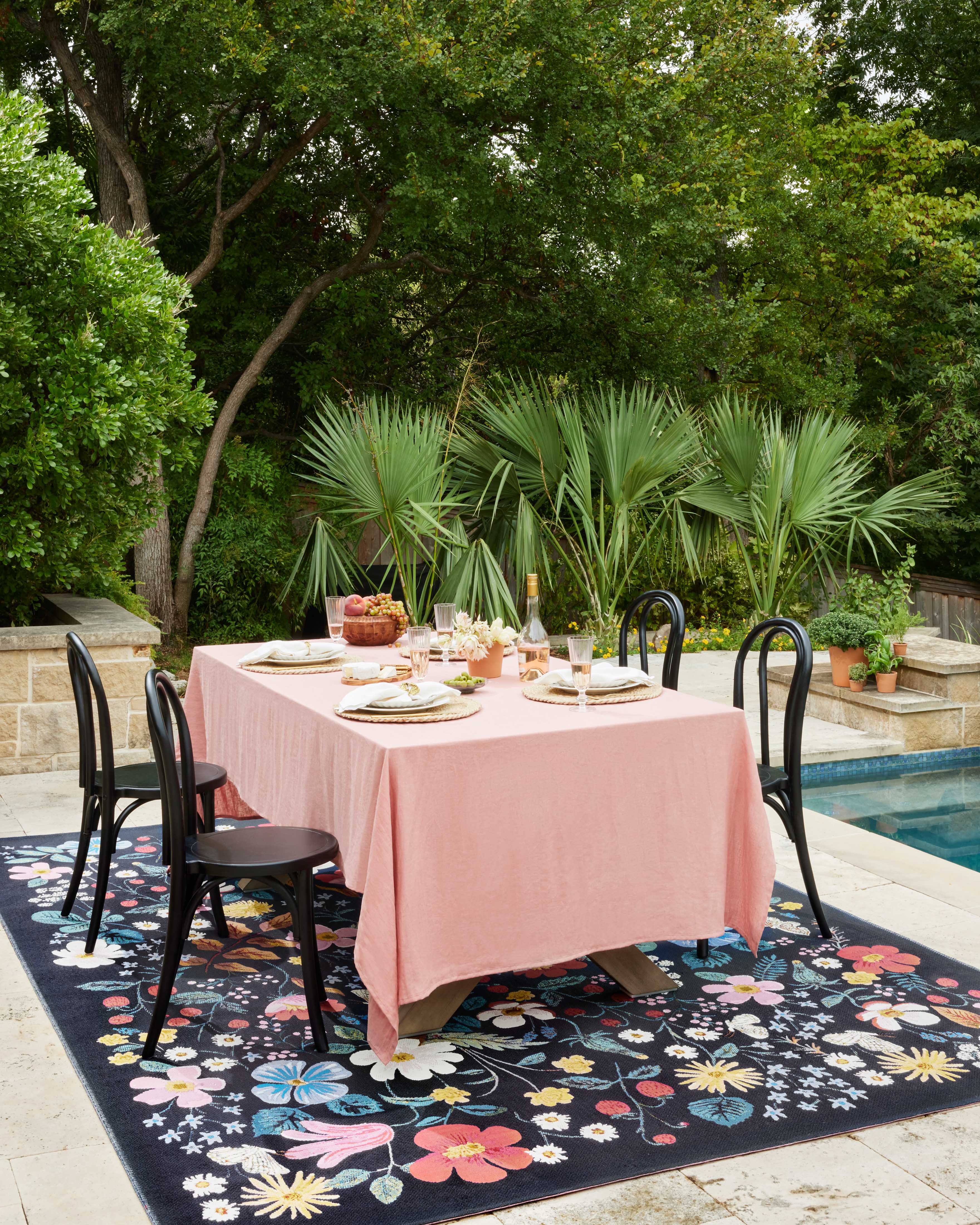 Rifle Paper Co. x Loloi Perennial Rug, 5'3" length x 7'8" width View 2