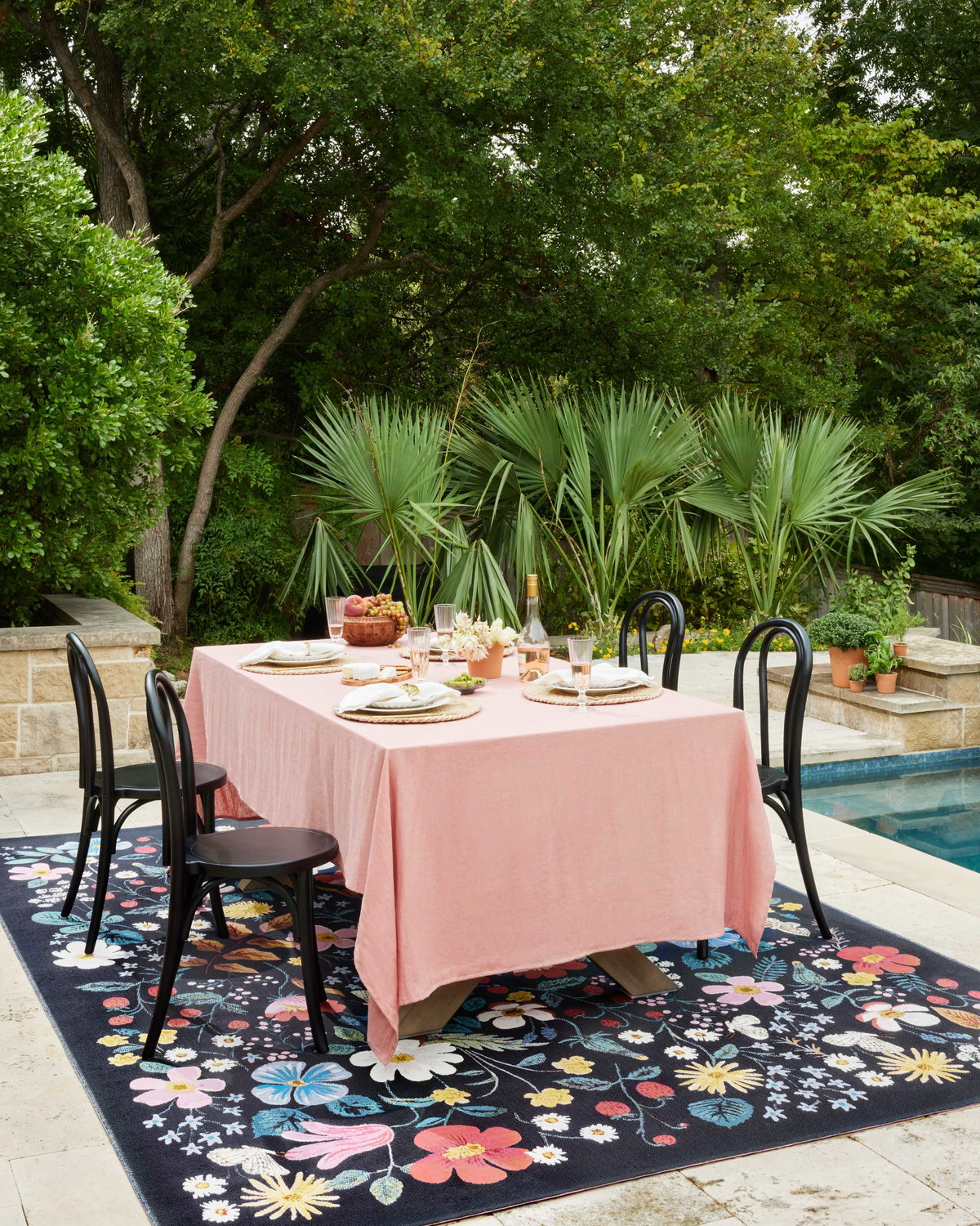 Rifle Paper Co. x Loloi Perennial Rug, 5'3" length x 7'8" width View 2