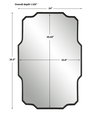 Casmus Iron Wall Mirror, by Uttermost, 1'11.5" width x 2'11.75" height x 1.12" depth thumbnail 3