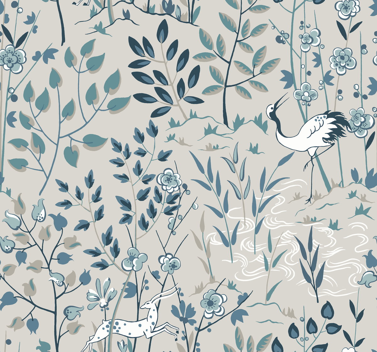 Aspen Grey Wallpaper, by York Wall, 27' length x 2'3" width x 0.02" depth