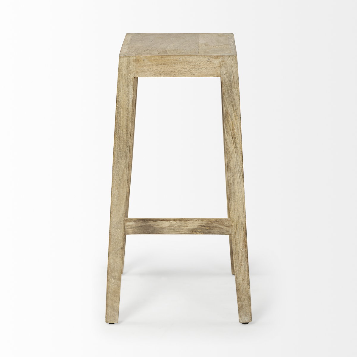 Colony Backless 25in Seat Counter Stool | Brown Wood, Counter & Bar Stool by Mercana, 16" length x 13" width x 25" height View 5
