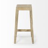 Colony Backless 25in Seat Counter Stool | Brown Wood, Counter & Bar Stool by Mercana, 16" length x 13" width x 25" height thumbnail 5