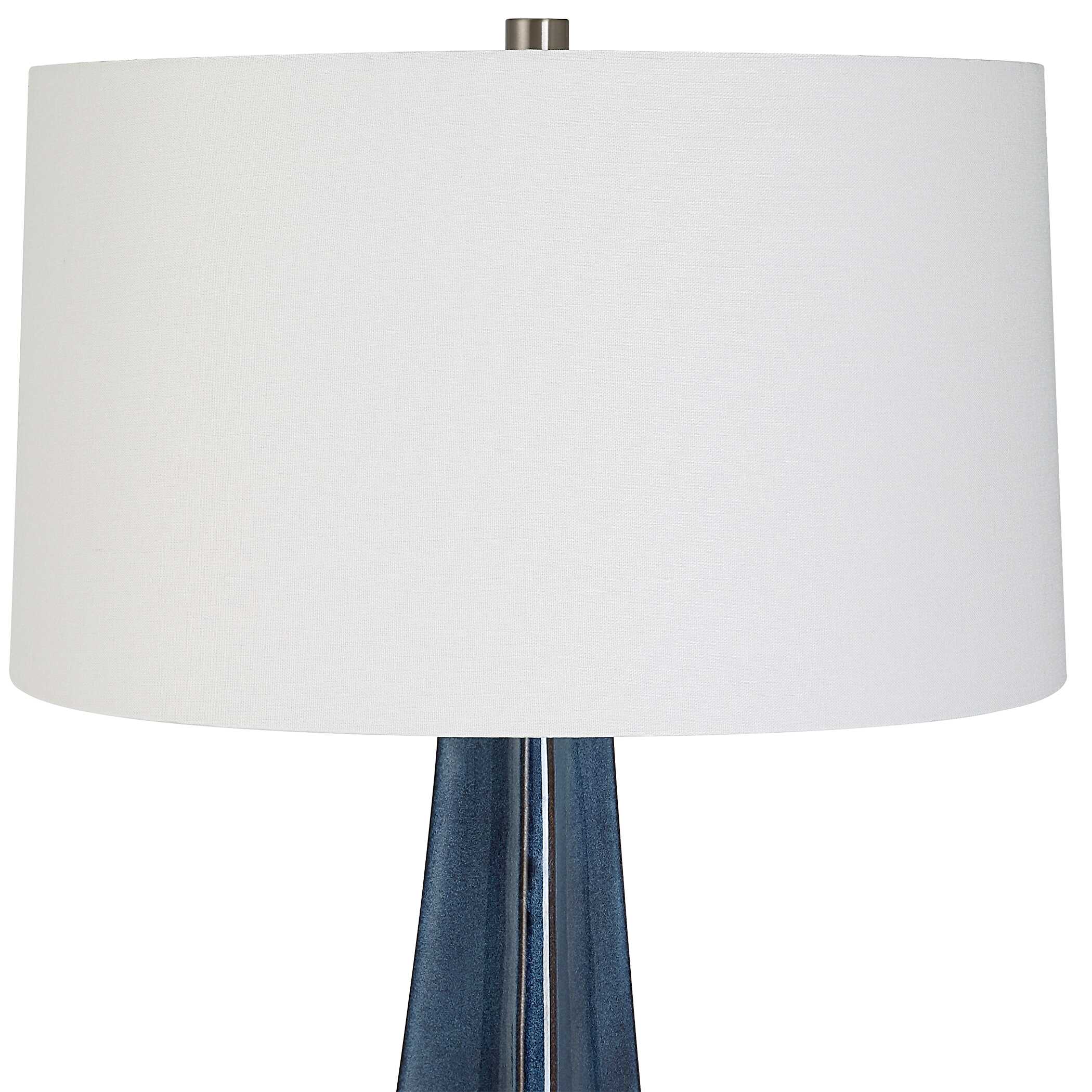 Teramo Scalloped Ceramic Table Lamp, by Uttermost, 18" width x 32" height x 18" depth View 6