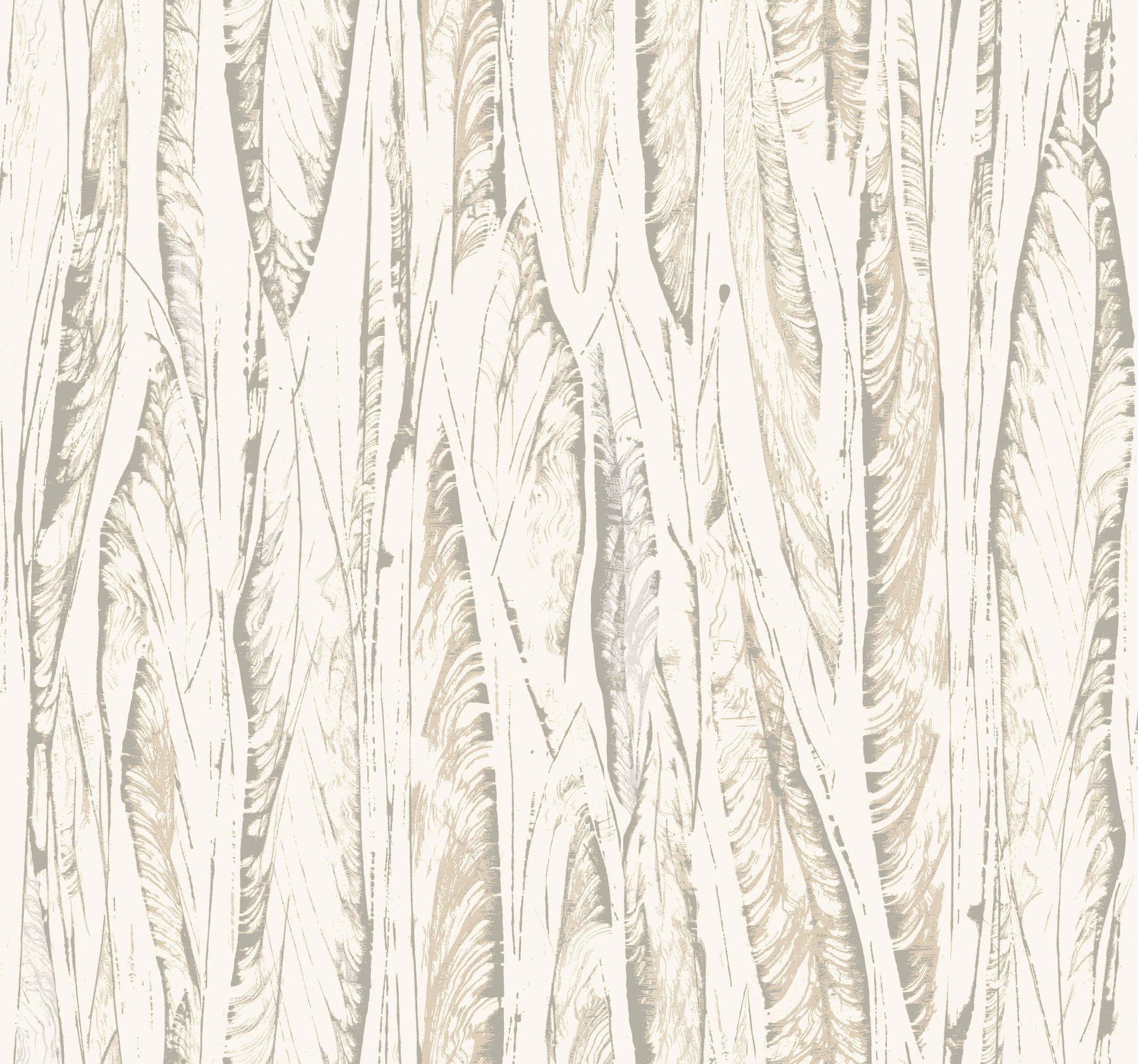 Native Leaves Cream & Beige Wallpaper large image 